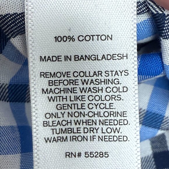 NWOT Men's EXPRESS Fitted Oxford Button Down Dress Shirt | Size L 16-16.5 - Picture 6 of 7